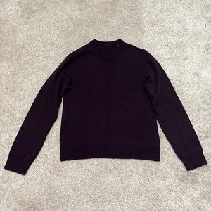 ATM Cashmere Sweater Size Small Women Plum Purple Crew Neck Pullover Long Sleeve